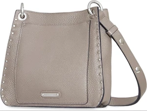 Rebecca Minkoff Darren Shoulder Bag Deep Taupe Leather Crossbody Purse - Picture 1 of 4
