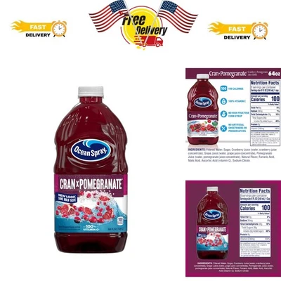 Botellas de 64 fl oz de jugo de grúa-granada dietético | Paquete de 8 - Vitamin C Boost Foto 1 de 4