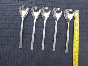 Part Set of 5 VINERS Studio Bark Design Coffee Spoons - Picture 1 of 15