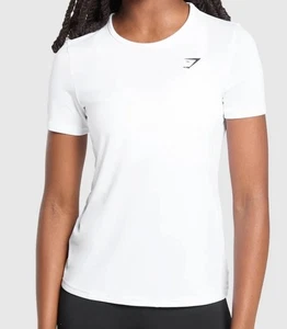 Gymshark Training T-Shirt Weiß Damen XL Neu mit Etikett - Bild 1 von 8