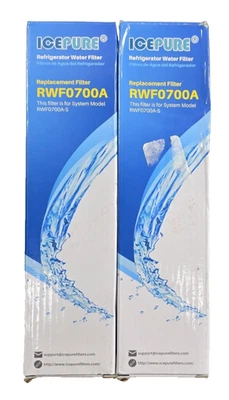2x Ice Pure RWF0700A Refrigerator Water Filter Replacement - Image 1 of 2