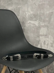 Vintage Y2K 00s Avant Garde Metal Detailed Buckes Glamour Japanese Brand Belt - Picture 1 of 6