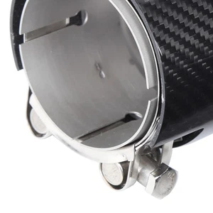 Ι Carbon Fiber Exhaust Tip Tail Throat Pipe Straight 2.9in Inlet 3.5in Single - Picture 1 of 12