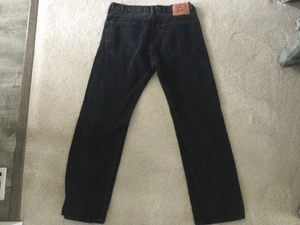 505 LEVI'S 36" x 30" MEN'S BLACK BOOT CUT DENIM JEANS - Picture 1 of 14