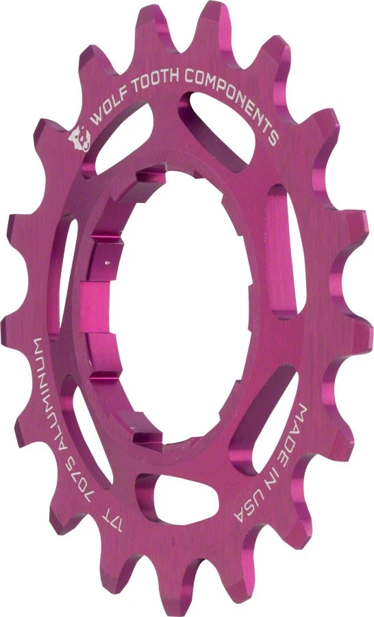 Wolf Tooth Components Single Speed Aluminum Cog 17t Purple