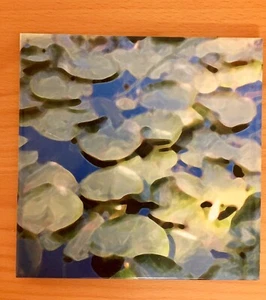 Azulejo de arte vintage con lirio de agua libra 6x6". Lirio de agua Monet - Imagen 1 de 4