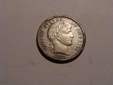 1915-S Barber Dime - Choice XF! Cover