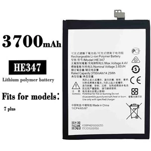 New HE347 Li-ion Battery Replacement For Nokia 7 Plus N7 TA1062 TA-1046 3700mAh - Zdjęcie 1 z 5