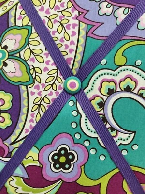 Vera Bradley Ribbon Memo Photo Memory Picture Board (retired Heather purple) - Image 1 of 4