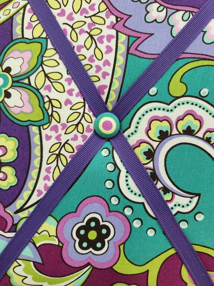 Vera Bradley Ribbon Memo Photo Memory Picture Board (retired Heather purple) - Image 1 of 4