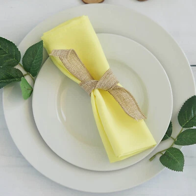 200 pcs 17" Polyester Napkins Wedding Table Top Supply Wholesale Decorations - Image 1 of 2