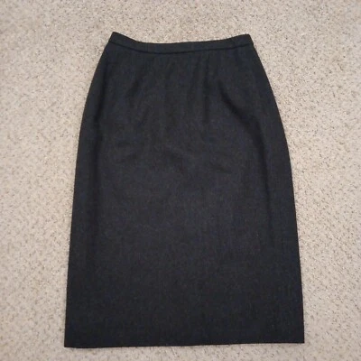 Pendleton Skirt Size 6 Gray Midi Pencil Lined Pockets Slit Wool - Image 1 of 4