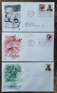 US FDC # 1729 - 1730 Christmas 1977. - Picture 1 of 11