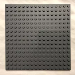 LEGO /  16 x 16 Plate / Dark Bluish Gray / 1 Piece / Part # 91405  Cleaned/ Used - Picture 1 of 3