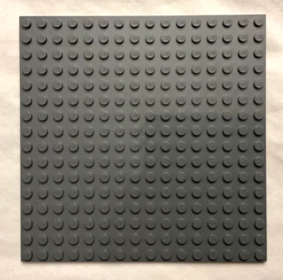 LEGO /  16 x 16 Plate / Dark Bluish Gray / 1 Piece / Part # 91405  Cleaned/ Used - Image 1 of 3