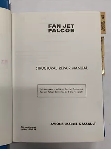 Dassault Fan Jet Falcon Structural Repair Manual (Partial: Ch. 51- 57) - Picture 1 of 12