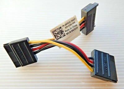 Dell Splitter Cable SATA Y Power Connector Male SATA to 2 x Female SATA 0N701D - Image 1 of 4