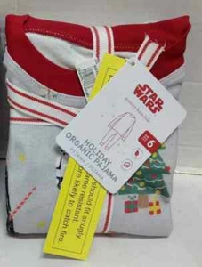 NEW Pottery Barn Kids Size 6 Star Wars Holiday Organic Pajama Set Darth Vader - Picture 1 of 7