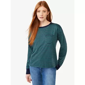 Damenshirt Langarm mit Tasche Junge T-Shirt 100 % Baumwolle Rauch Kiefer/schön/ - Bild 1 von 6