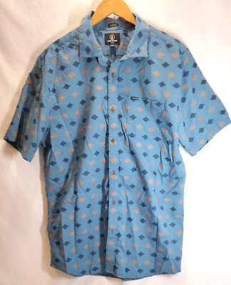 Volcom Shirt Men XL Multi Geometric Aztec All Over Print Skater Casual SS NWT - Image 1 of 4