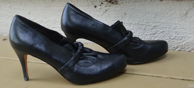  Designer Plenty by Tracy Reese Shoes Women 38 / 7.5   Black Leather Heels - Image 1 of 4