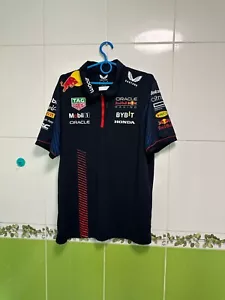 Red Bull Racing F1 Men's 2023 Team Polo Shirt- Navy Men’s Size Large - Picture 1 of 9