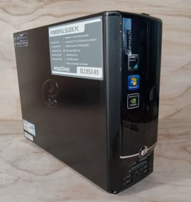 eMachines EL1352-23E SFF Desktop PC AMD 2.8GHz 4GB RAM 500GB HDD Windows 10 Home - Image 1 of 4