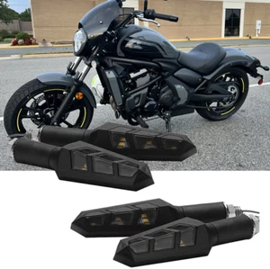 4X Motorcycle LED Turn Signal Lights For Kawasaki Vulcan S 650 800 900 1500 - Picture 1 of 11