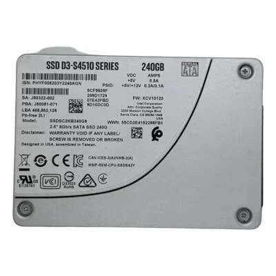 S4600  SSD Solid State Drive 2.5'' 960GB 180GB 120GB 160GB 800GB 240GB For Intel - Image 1 of 4
