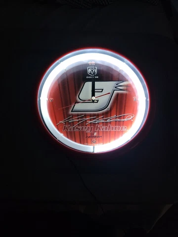 Kasey Kahn’s #9 Evernham Motorsports Neon Clock. 12” 2004  Battery Or Plug In Cover