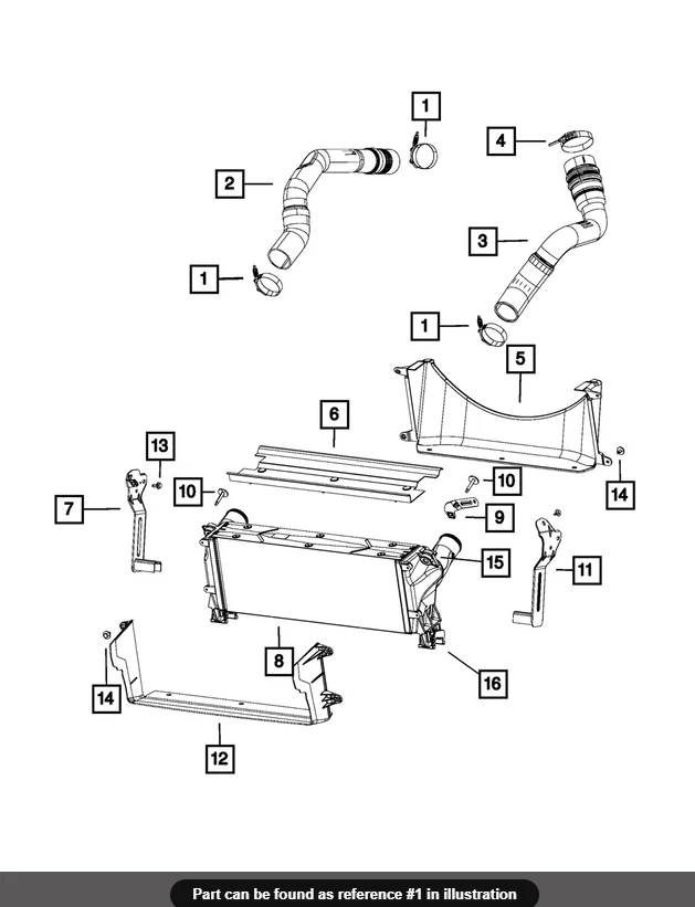 Abrazadera de manguera 13-24 Ram 2500 3500 4500 5500 fábrica Mopar nueva OEM Foto 1 de 1
