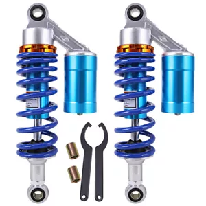Pair 11" 280mm Air Shock Absorbers Suspension Universal Motorcycle ATV Dirt Bike - Picture 1 of 12