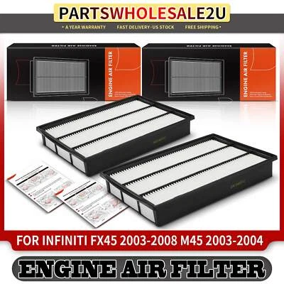 2x New Engine Air Filter for INFINITI FX45 2003-2008 Q45 1990-2006 M45 2003-2004 - Image 1 of 4