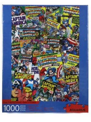 Marvel Captain America Silver Age Comic Covers 1000 Piece Jigsaw Puzzle Sealed - Image 1 of 3