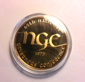Governors Conference 1973 65th National Lake Tahoe Challenge Coin - Bild 1 von 2