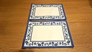 Williams Sonoma Wende-Tischsets Baumwolle 2 Neu ohne Etikett - Bild 1 von 3