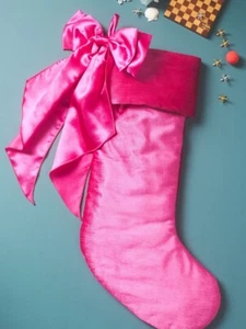 Anthropologie Calza Fiocco Velluto Rosa Nuova Con Etichetta ๐ - Foto 1 di 2