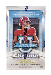 2022 Bowman University Chrome Football Trading Cards includes Bowman 1st