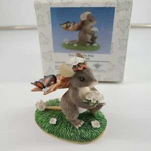 Charming Tails Figurine 82/100 Here Comes The Bride Fitz And Floyd  Mouse W/ Box - Picture 1 of 4