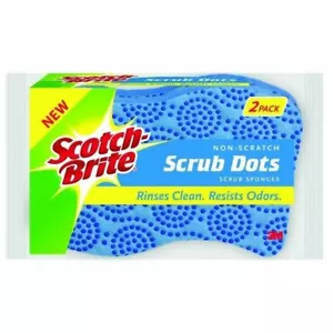 SCOTCH BRITE SCRUB DOT NON-SCRATCH SCRUB SPONGE 2 PACK - Picture 1 of 2