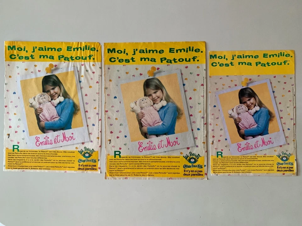 LOT PUBLICITES ANNEES 80 SPECIAL POUPEE EMILIE - PATOUF - CABBAGE PATCH KIDS - Photo 1/1