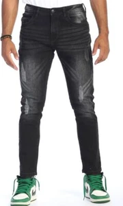 Pantalones de mezclilla DK Cha Rip para hombre calce ajustado rasgados ajustados premium elásticos | ESTILO - Imagen 1 de 4