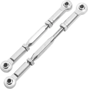 2 Stück RC vorne hinten Metall Lenk Servo Link 70-90 mm verstellbare Spannschlösser - Bild 1 von 2