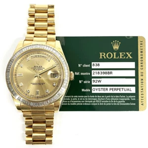 Rolex Day-Date II 218398BR, 41mm, President Bracelet, Yellow Gold, Champagne ... - Picture 1 of 7