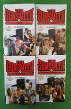 LOT 4 PB THE GUNSMITH WESTERN SERIES BY J.R. ROBERTS - EX-LIB: # 337,376,388,390