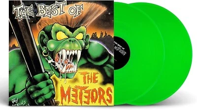THE METEORS- Best of 2-LP (NEW 2023 Green Coloured Vinyl) Psychobilly Stampede + - Image 1 of 3