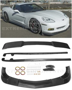 ZR1 Extended Hydro-Dipped Carbon Fiber Combo Body Kit For 05-13 Corvette C6 BASE - Picture 1 of 12