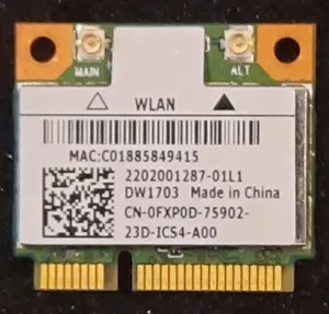 Dell DW1703 WLAN Carte Mini-PCIe - Photo 1/2