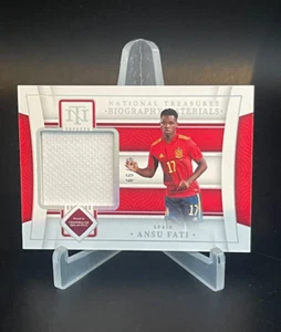 2022 National Treasures - FIFA WC - ANSU FATI *MATERIALS - PLAYER WORN* #/99 - Picture 1 of 2