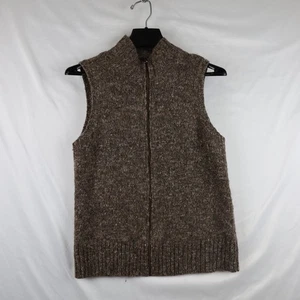 J Jill Suéter Chaleco Mujer Mediano Lana Mezcla Alpaca Cremallera Frontal Tejido Pullover - Imagen 1 de 9